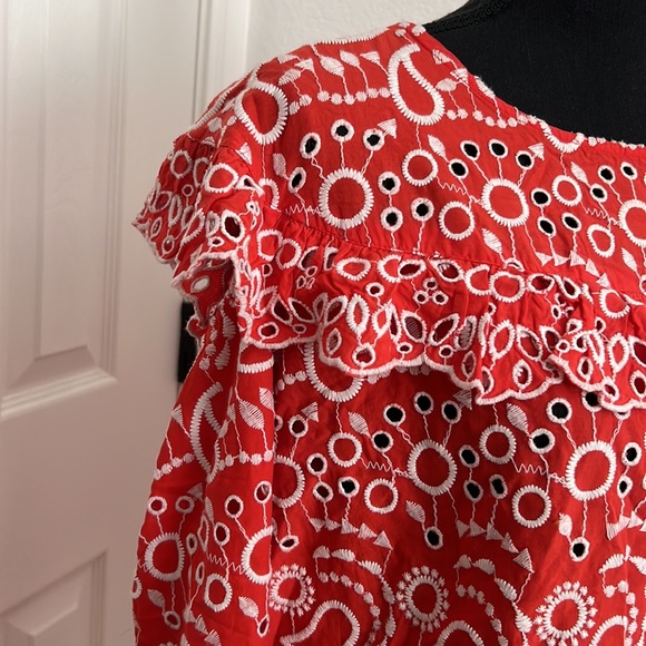 ASOS River Island Broderie Blouse Cold Shoulder - Picture 6 of 14